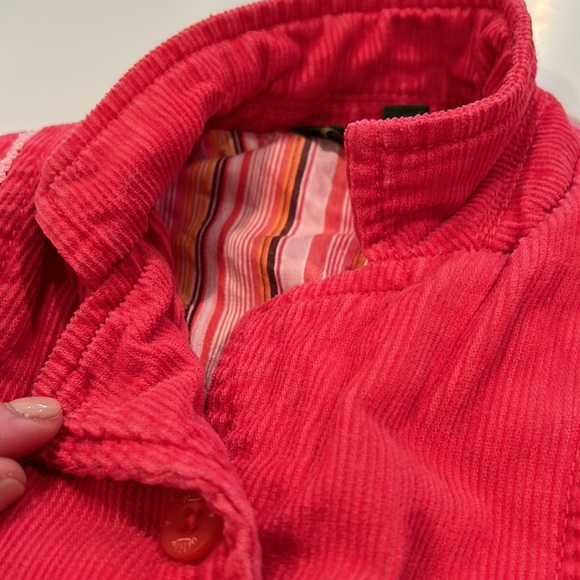 OILILY Corduroy Red Orange and Pink Button Down Blazer Jacket Coat Size 18 M - Picture 9 of 11